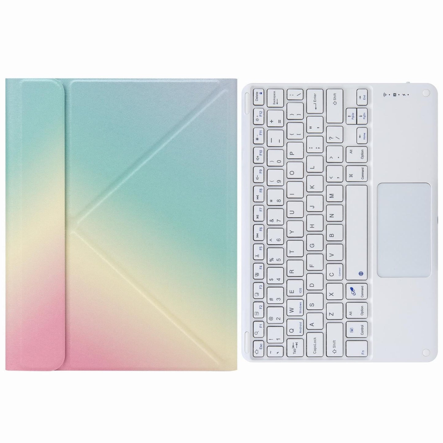 Bluetooth Keyboard Leather Case For Ipad 10.2 / Pro 10.5 - Three-Fold Holder - Purple