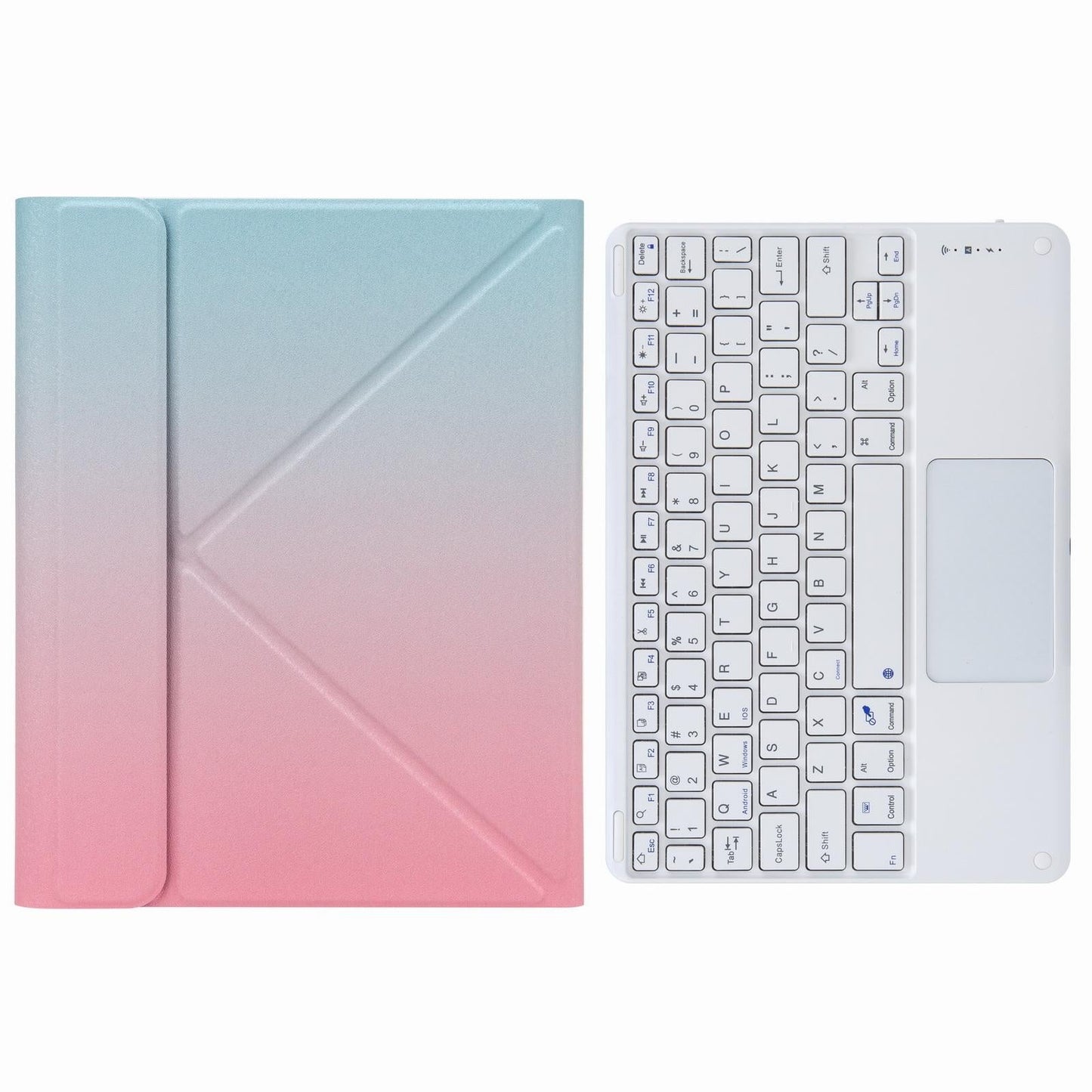Bluetooth Keyboard Leather Case For Ipad 10.2 / Pro 10.5 - Three-Fold Holder - Purple