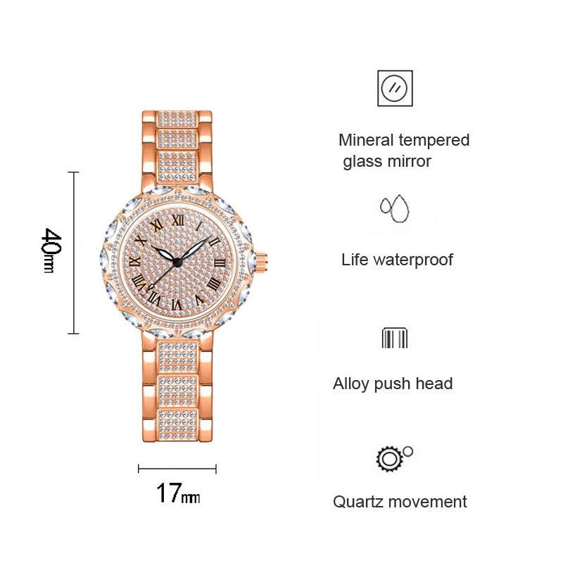 Diamond Chain Watch for Women - Elegant and Timeless - Rose Gold