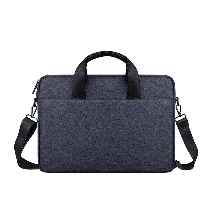 14.1-15.4 Inch Portable Laptop Bag with Single-shoulder Strap - Gray With Shoulder Strap