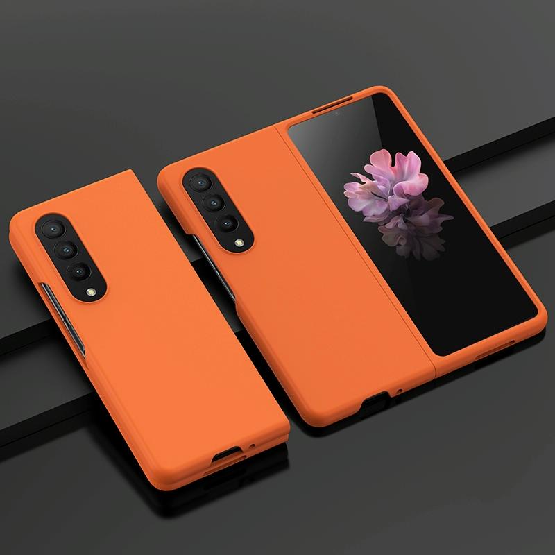 For Samsung Galaxy z Fold4 5G Smooth Skin Phone Case with Big Hole Fuel Injection - Green