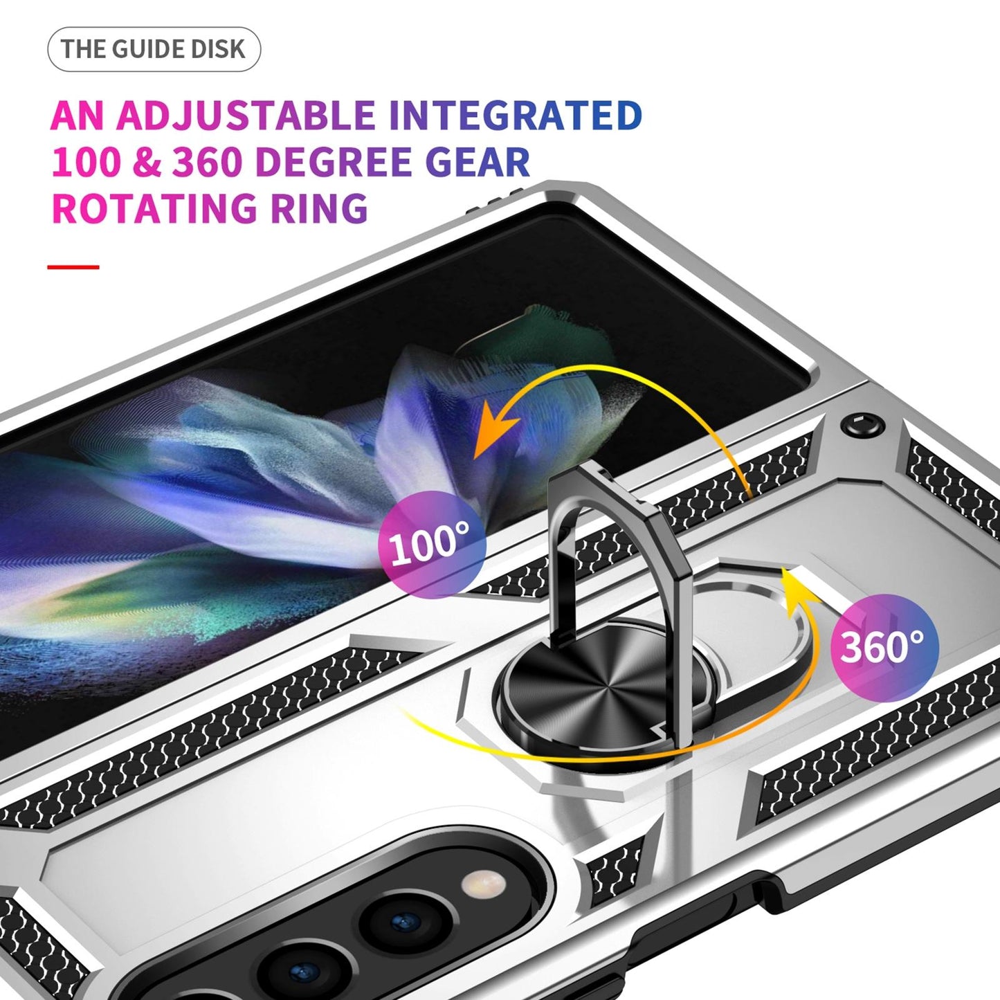 For Samsung Galaxy z Fold4 5G Tpu & Pc Shockproof Phone Case - Rose Gold