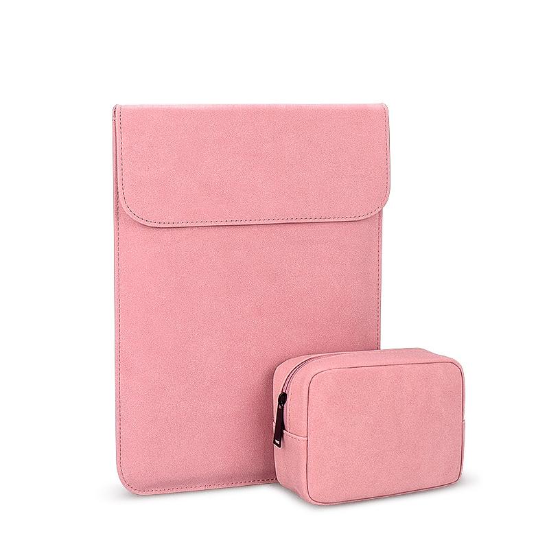 Ultra-thin Notebook Liner Bag - 14.1-15.4 Inch with Small Bag - Dark Grey