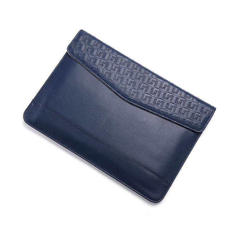 14-15 Inch Ultra-thin Magnetic Holster for Horizontal Embossed Notebook with Liner Bag - Black