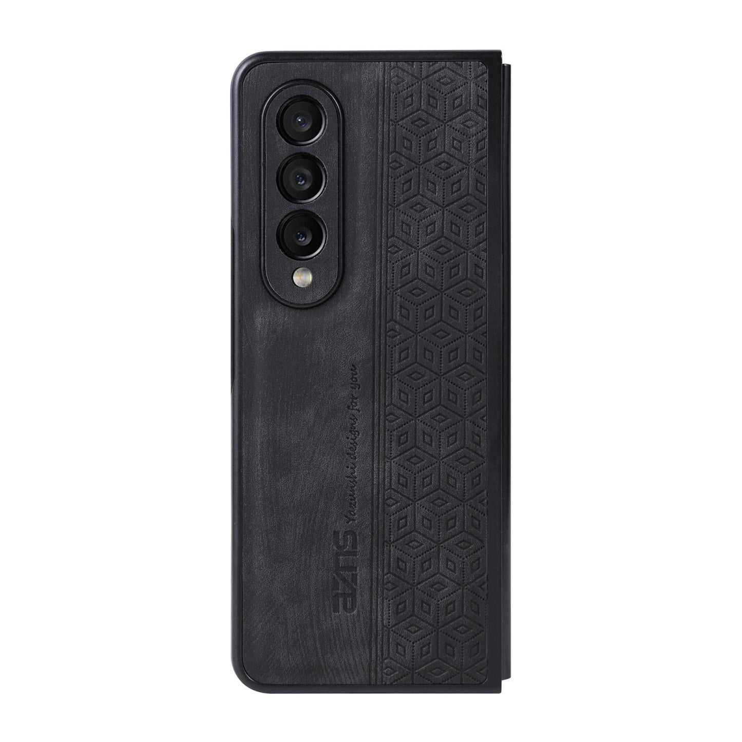 For Samsung Galaxy z Fold4 5G Embossed 3d Skin Texture Phone Case - Sleek Design - Sapphire Blue