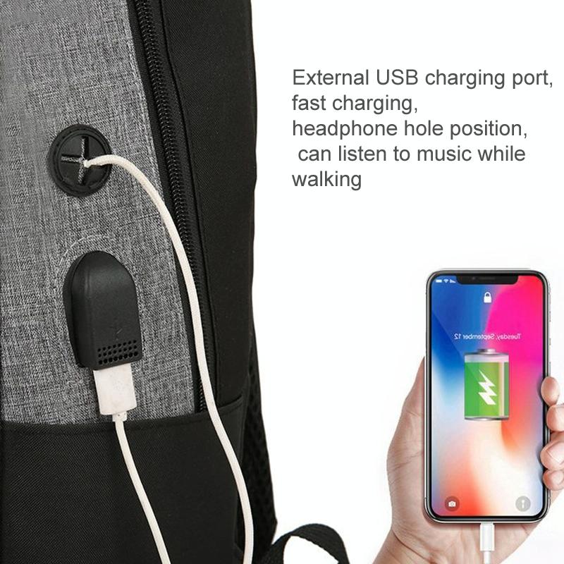 Versatile 3-in-1 Usb Business Bag - Compact and Functional - Grey