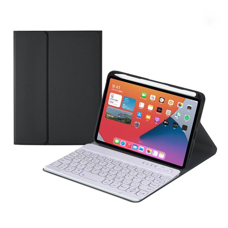 Detachable Bluetooth Keyboard Leather Case For Ipad Mini 6 With Holder - Light Purple
