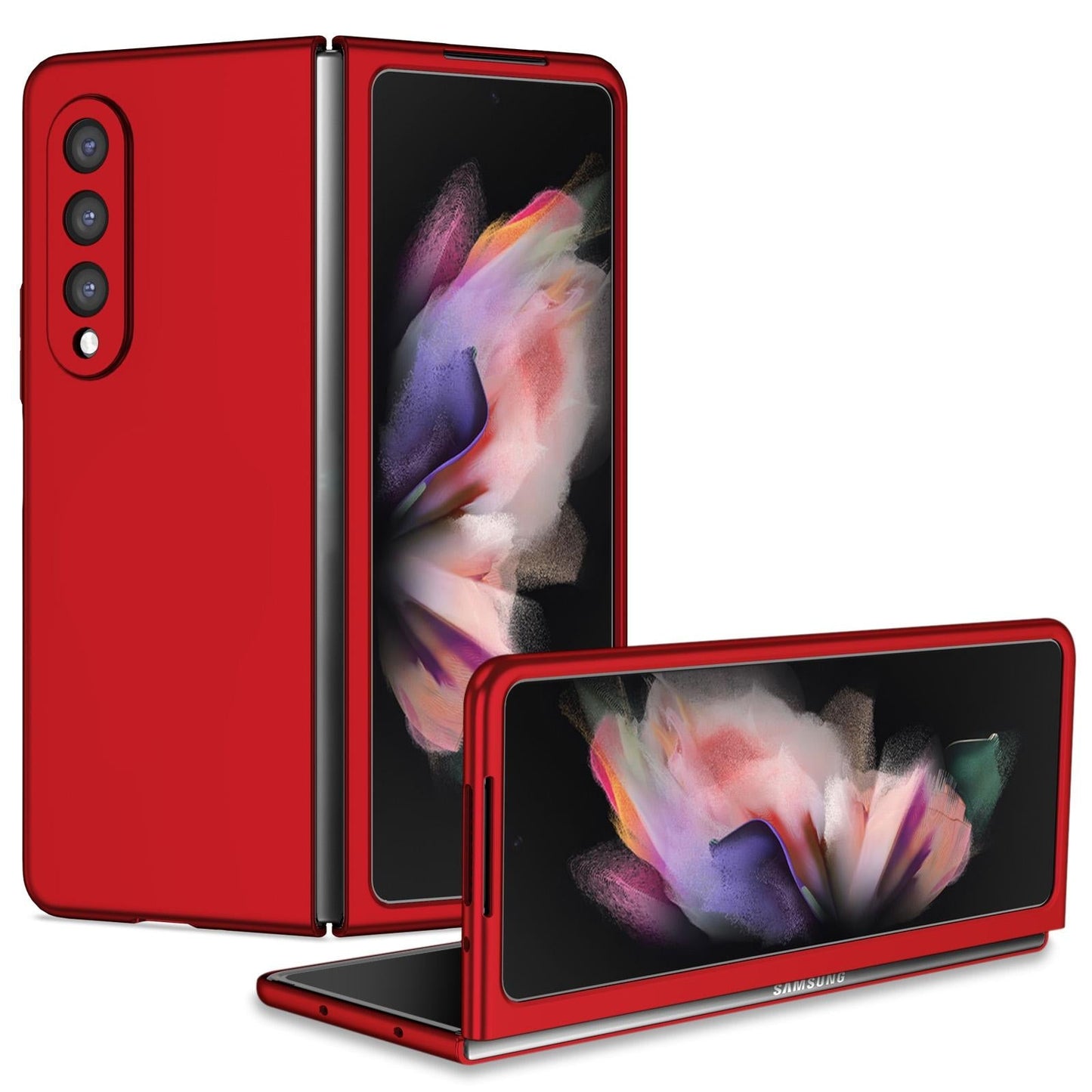 For Samsung Galaxy z Fold4 5G Foldable Armor Phone Case - Compact and Durable - Wine Red