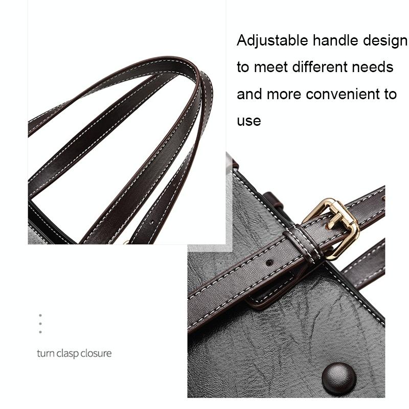 Vintage Multifunctional Handbag for Women - Caramel Colour