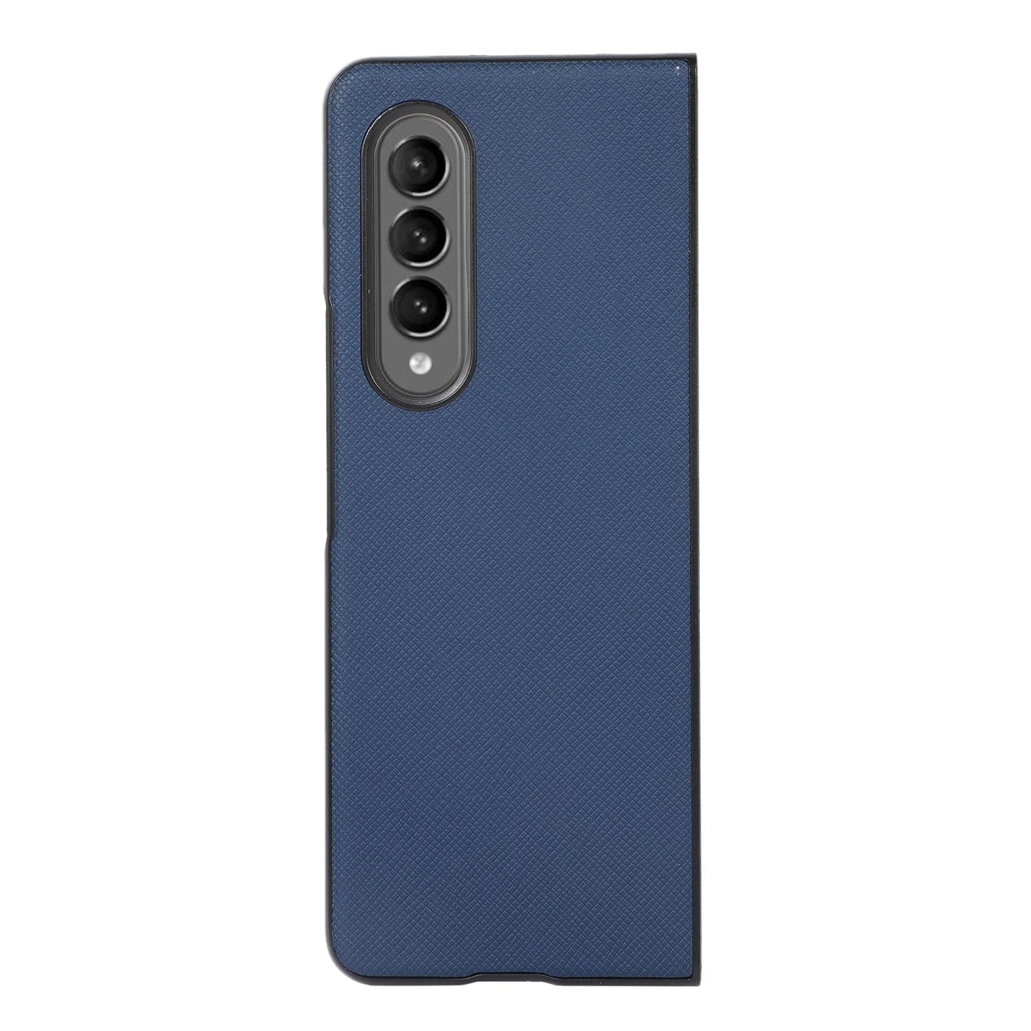 Fold 4 Cross Texture Pu Leather Case - Green