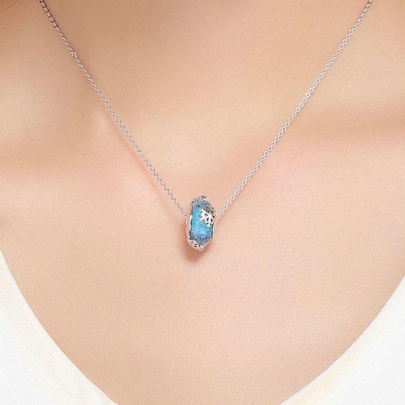 925 Sterling Silver Seasonal Glass Bead Bracelet Charms - Green