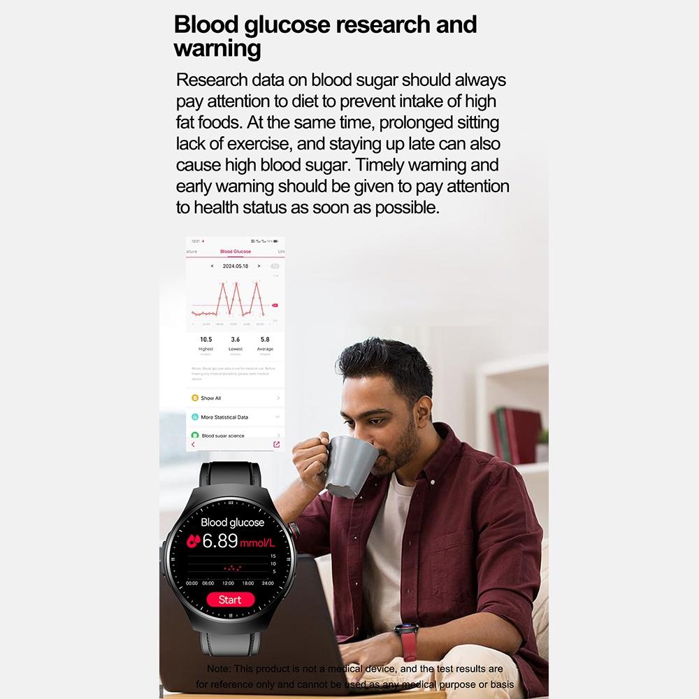 1.39 Inch Ip67 Waterproof Sports Health Monitoring Smart Bluetooth Calling Watch - Brown Leather