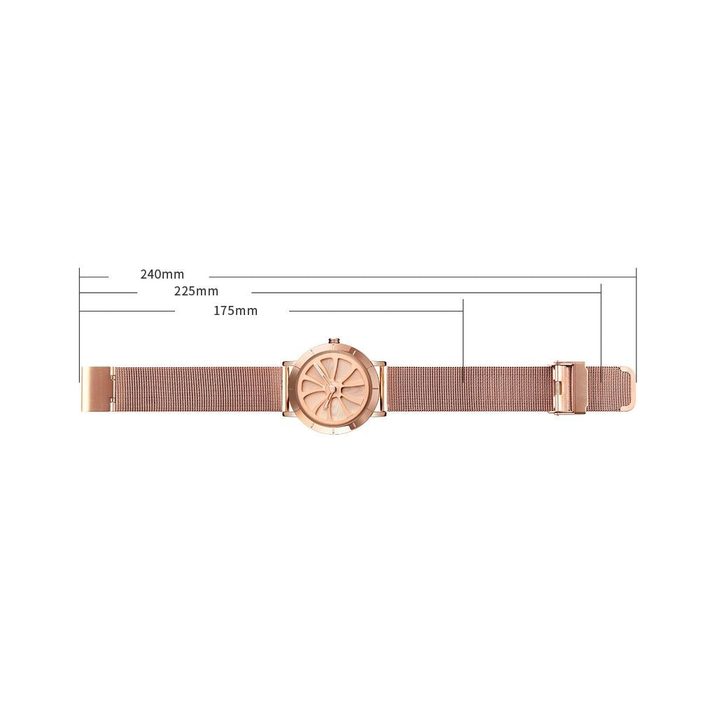 Stylish Skeleton Dial Waterproof Men Watch with Mesh Strap - White