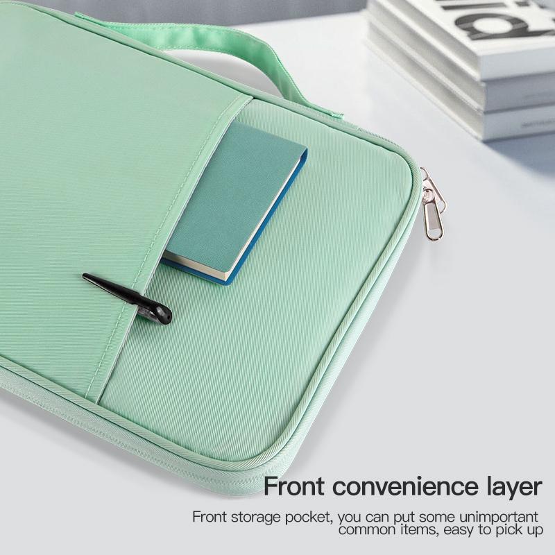 Leather Portable Bag with Cloth Texture - Pink