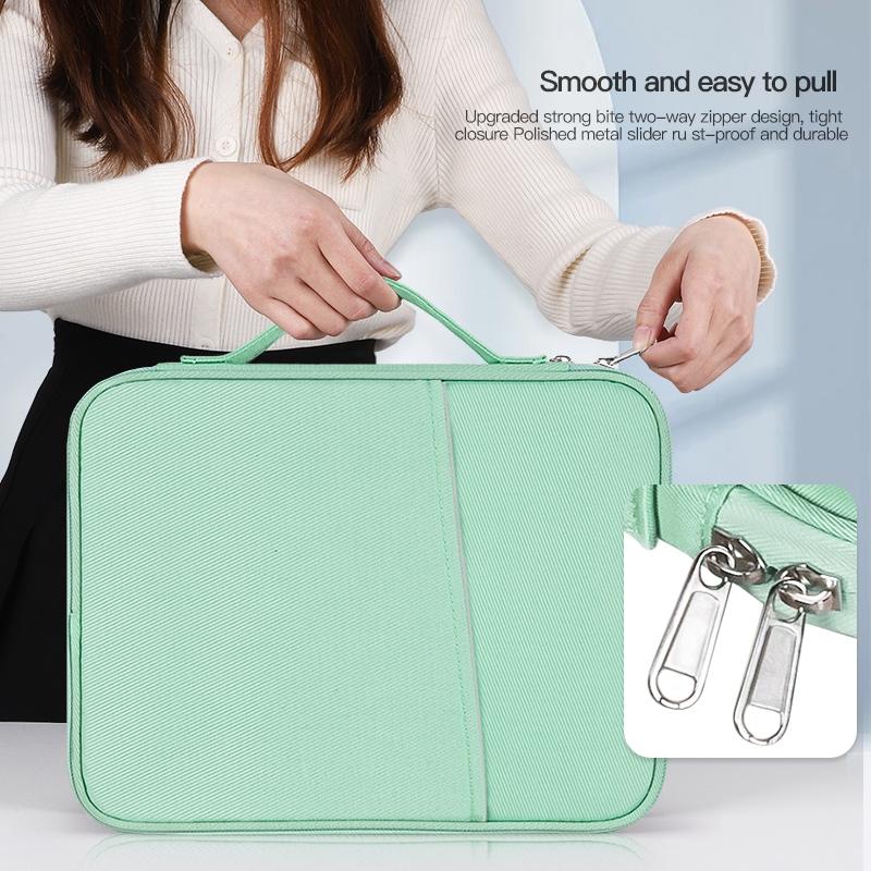 Leather Portable Bag with Cloth Texture - Pink
