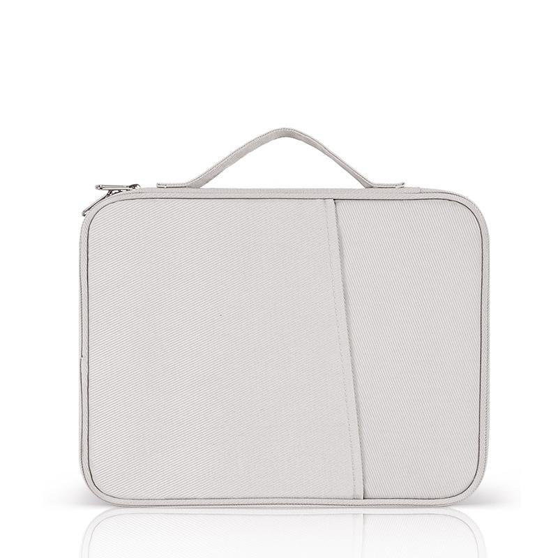 Leather Portable Bag with Cloth Texture - Pink