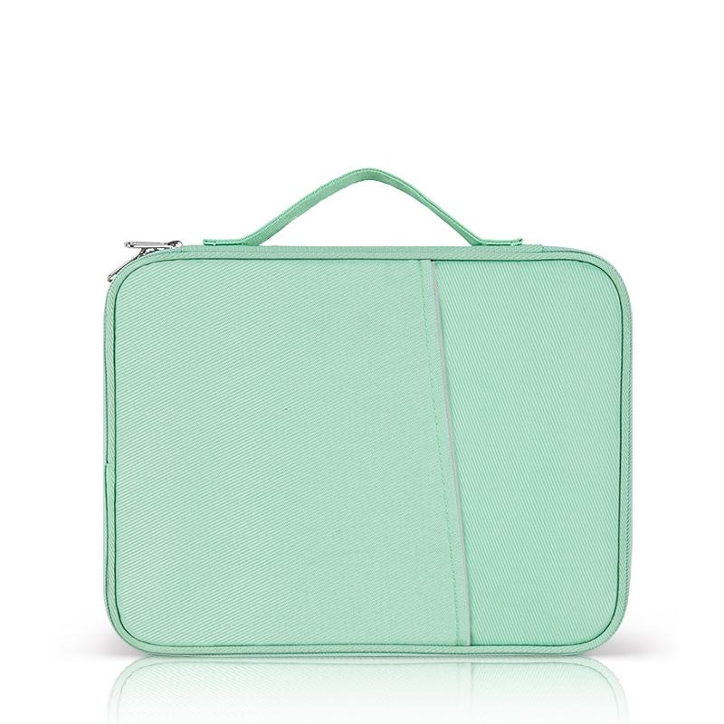 Leather Portable Bag with Cloth Texture - Pink