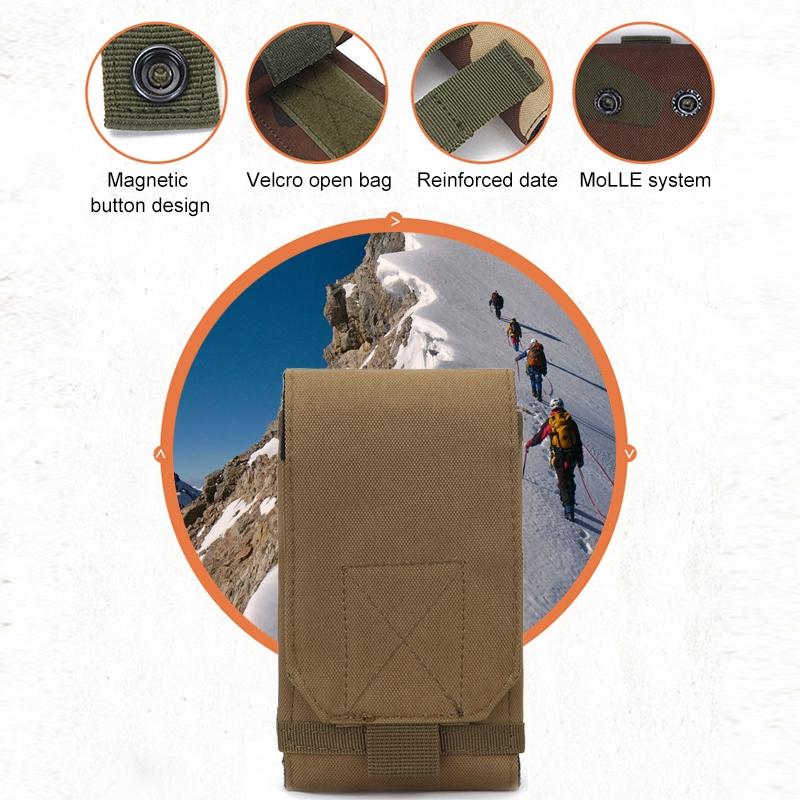 Water Resistant Outdoor Cell Phone Case 17Cm X 8.3Cm X 3.5Cm Stylish & Durable - Coyote Tan