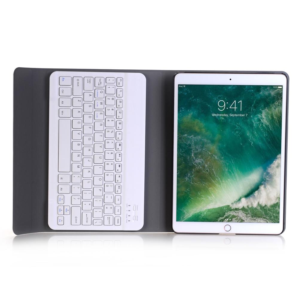 Ultra-Thin Bluetooth Keyboard Leather Case For Ipad Air / Pro 10.5 With Holder - Dark Blue
