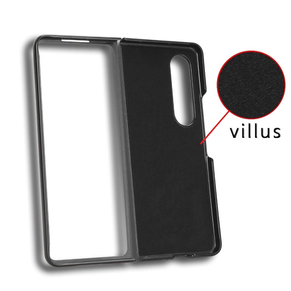 For Samsung Galaxy z Fold4 5G Leather Wristband Phone Case - Back Cover - Green
