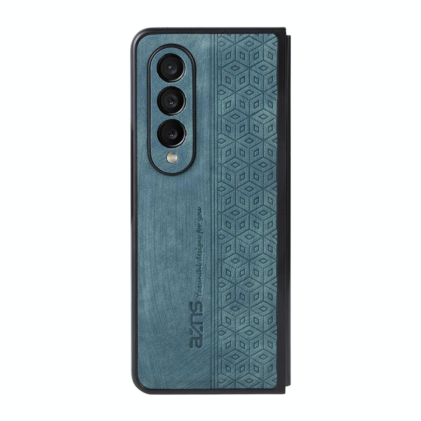 For Samsung Galaxy z Fold4 5G Embossed 3d Skin Texture Phone Case - Sleek Design - Purple