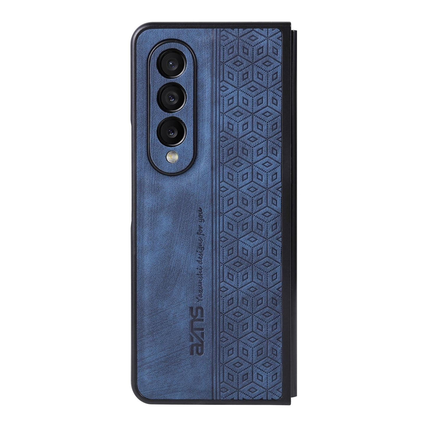 For Samsung Galaxy z Fold4 5G Embossed 3d Skin Texture Phone Case - Sleek Design - Purple