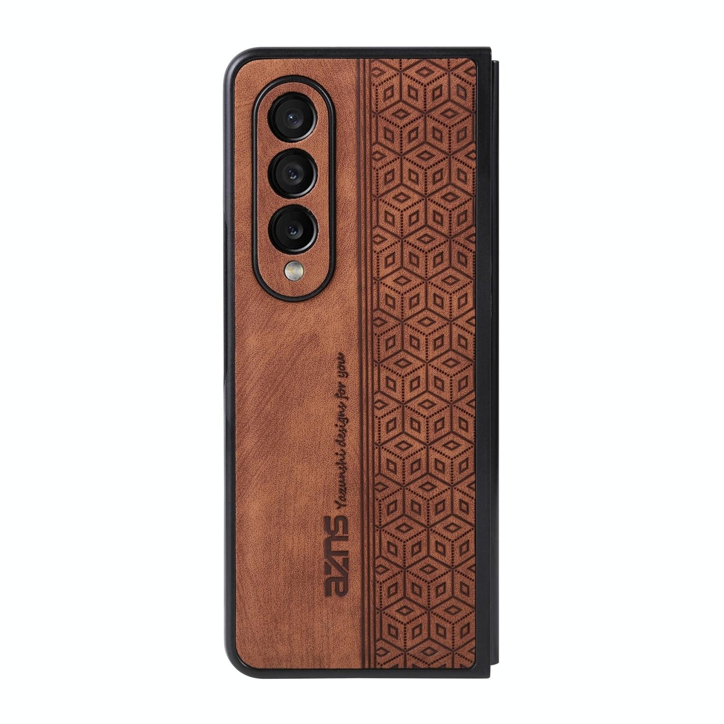 For Samsung Galaxy z Fold4 5G Embossed 3d Skin Texture Phone Case - Sleek Design - Purple