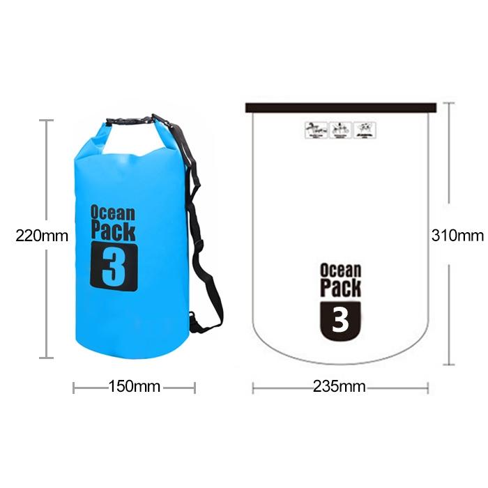 Waterproof Single Shoulder Bag 3L Capacity - Orange