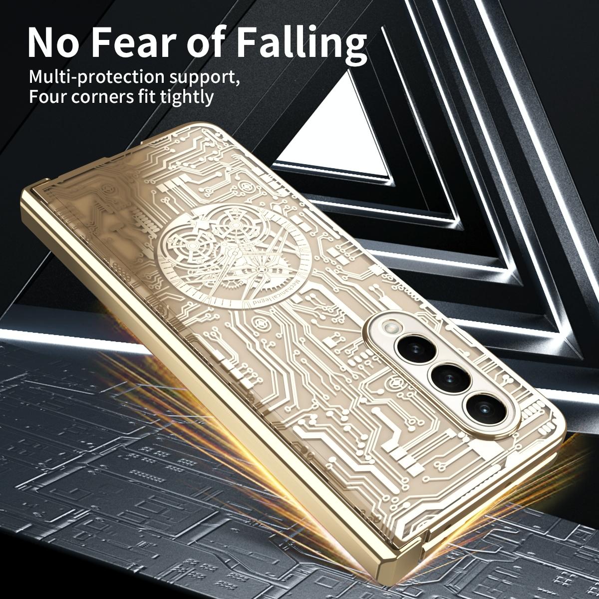 Foldable Electroplated Phone Case - Mechanical Legend 4.5g - Black