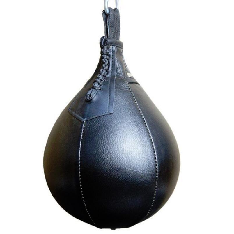 Adult Hanging Speed Ball For Boxing Fitness - Free Punching Bag - Pear Shape Black & White - The Grand Bazaar of Australia