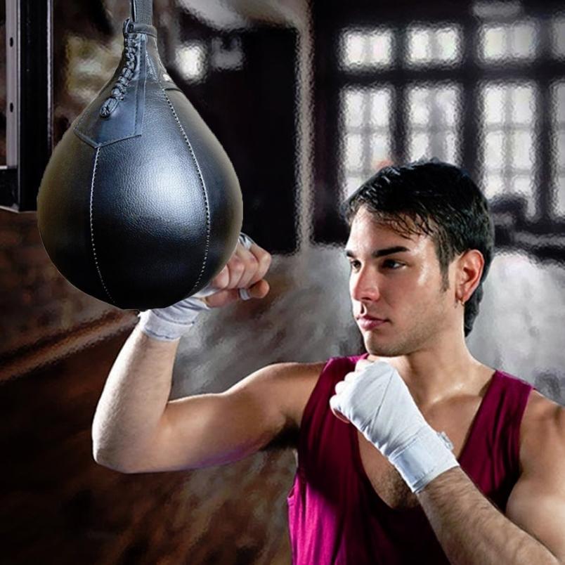 Adult Hanging Speed Ball For Boxing Fitness - Free Punching Bag - Pear Shape Black & White - The Grand Bazaar of Australia