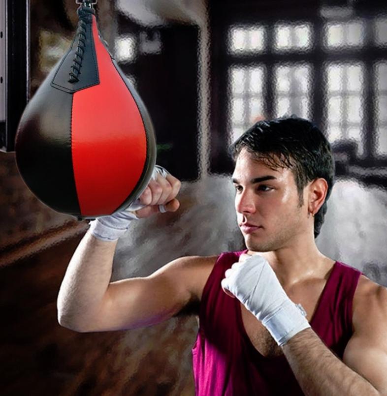 Adult Hanging Speed Ball For Boxing Fitness - Free Punching Bag - Pear Shape Black & White - The Grand Bazaar of Australia