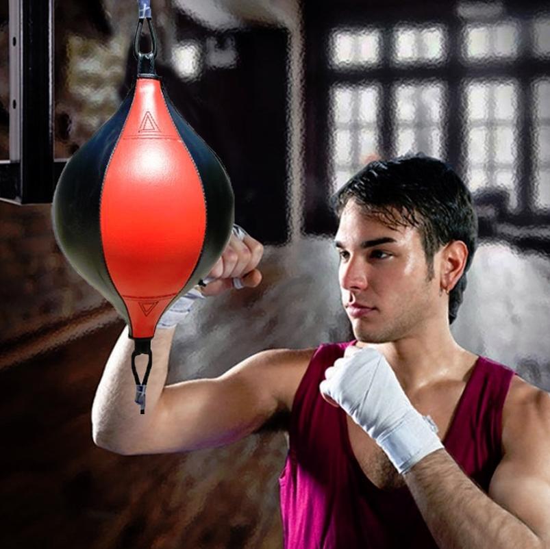 Adult Hanging Speed Ball For Boxing Fitness - Free Punching Bag - Pear Shape Black & White - The Grand Bazaar of Australia