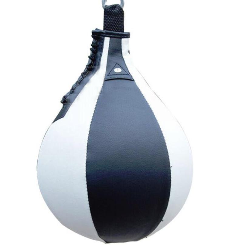 Adult Hanging Speed Ball For Boxing Fitness - Free Punching Bag - Pear Shape Black & White - The Grand Bazaar of Australia