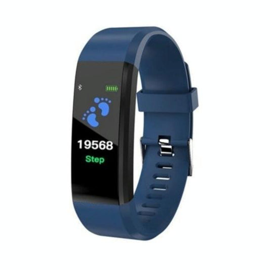 Smart Oled Fitness Tracker With Pedometer - Blue