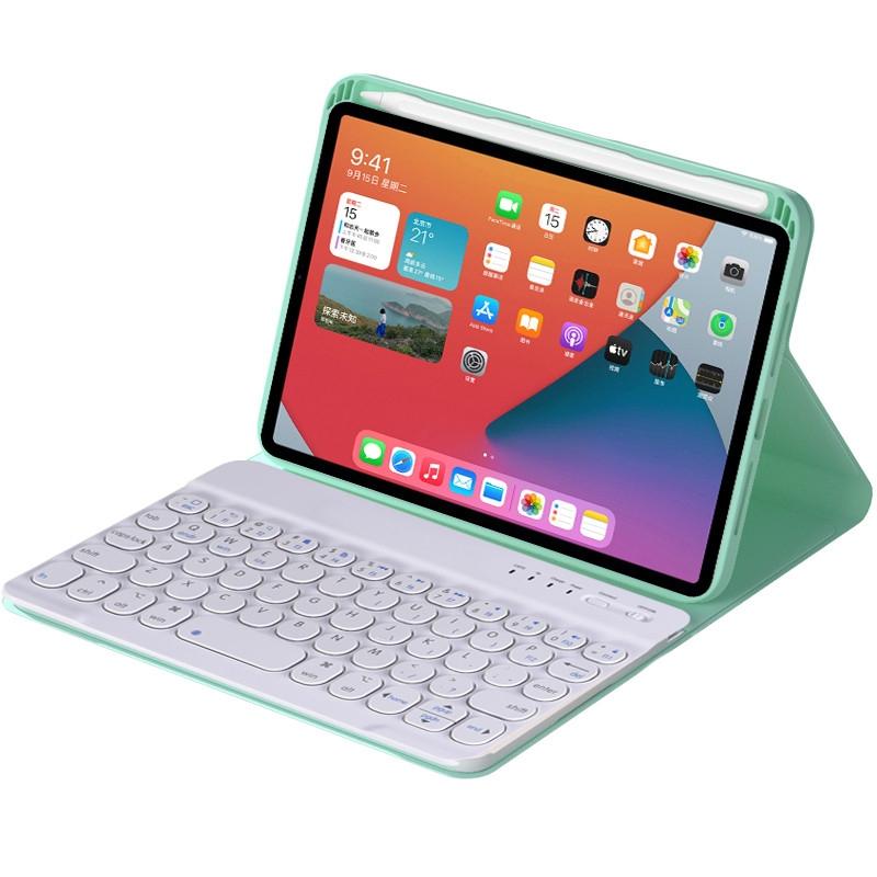 Detachable Bluetooth Keyboard Leather Case For Ipad Mini 6 With Holder - Mint Green