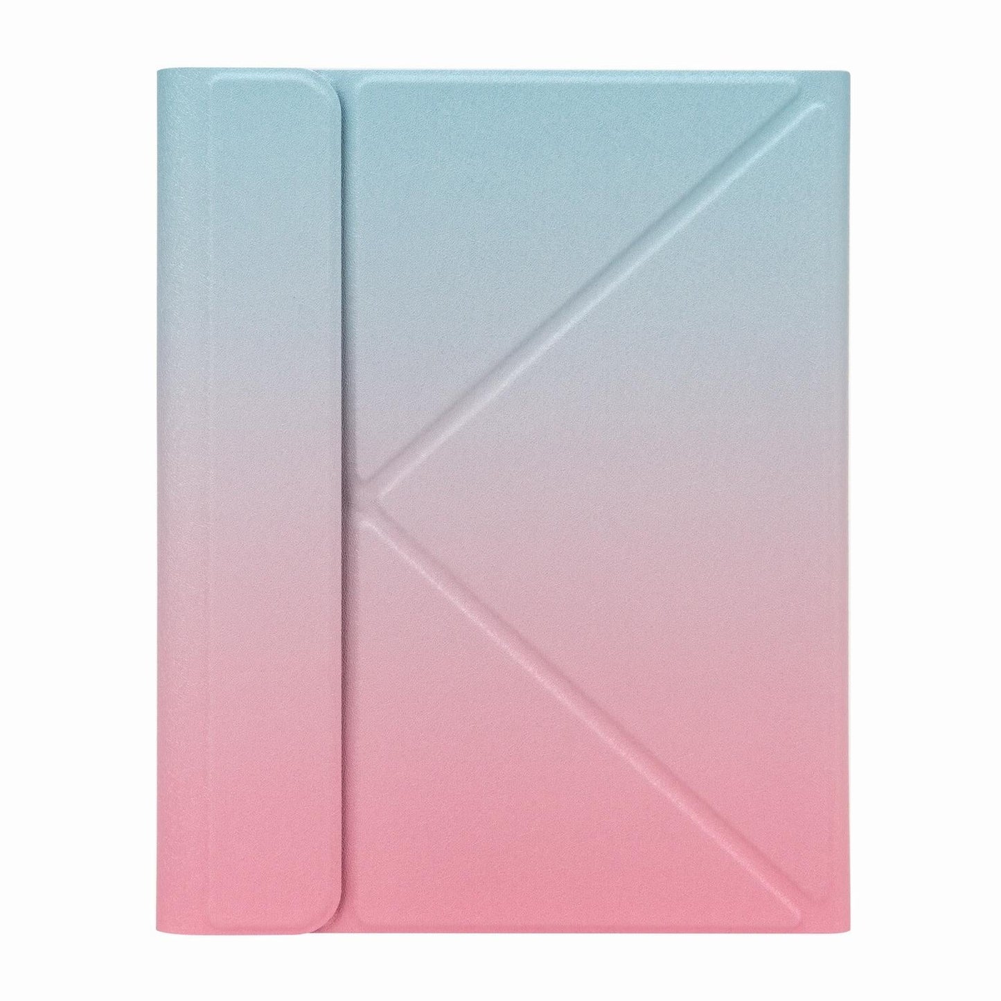 Bluetooth Keyboard Leather Case For Ipad 10.2 / 10.5 With Monochrome Backlight & Three-Fold Holder - Pink Blue