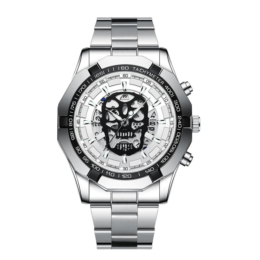 Waterproof Luminous Skeleton Watch - 30m - Full Gold Black Gold Nail