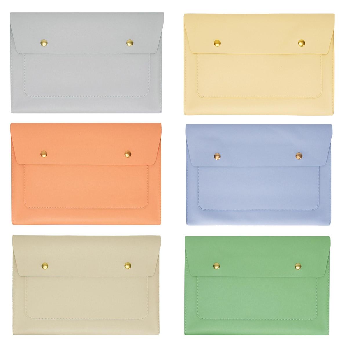 3-in-1 Waterproof Leather Laptop Liner Bag - 14 Inches - Apricot