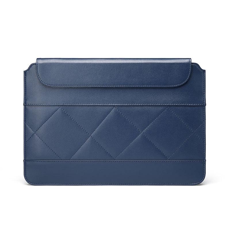 14-15 Inch Thin & Light Microfiber Leather Notebook Liner Bag for Computers - Gray