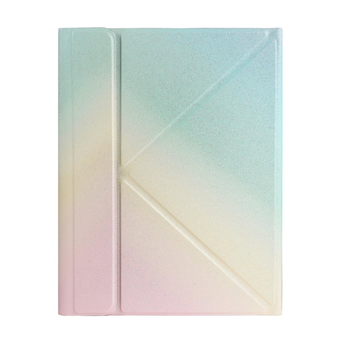 Bluetooth Keyboard Leather Case For Ipad Pro 11 With Triangle Holder & Pen Slot - Fits 2021 / 2020 / 2018 & Air 4 10.9 - Splittable - Gradient Blue Pink