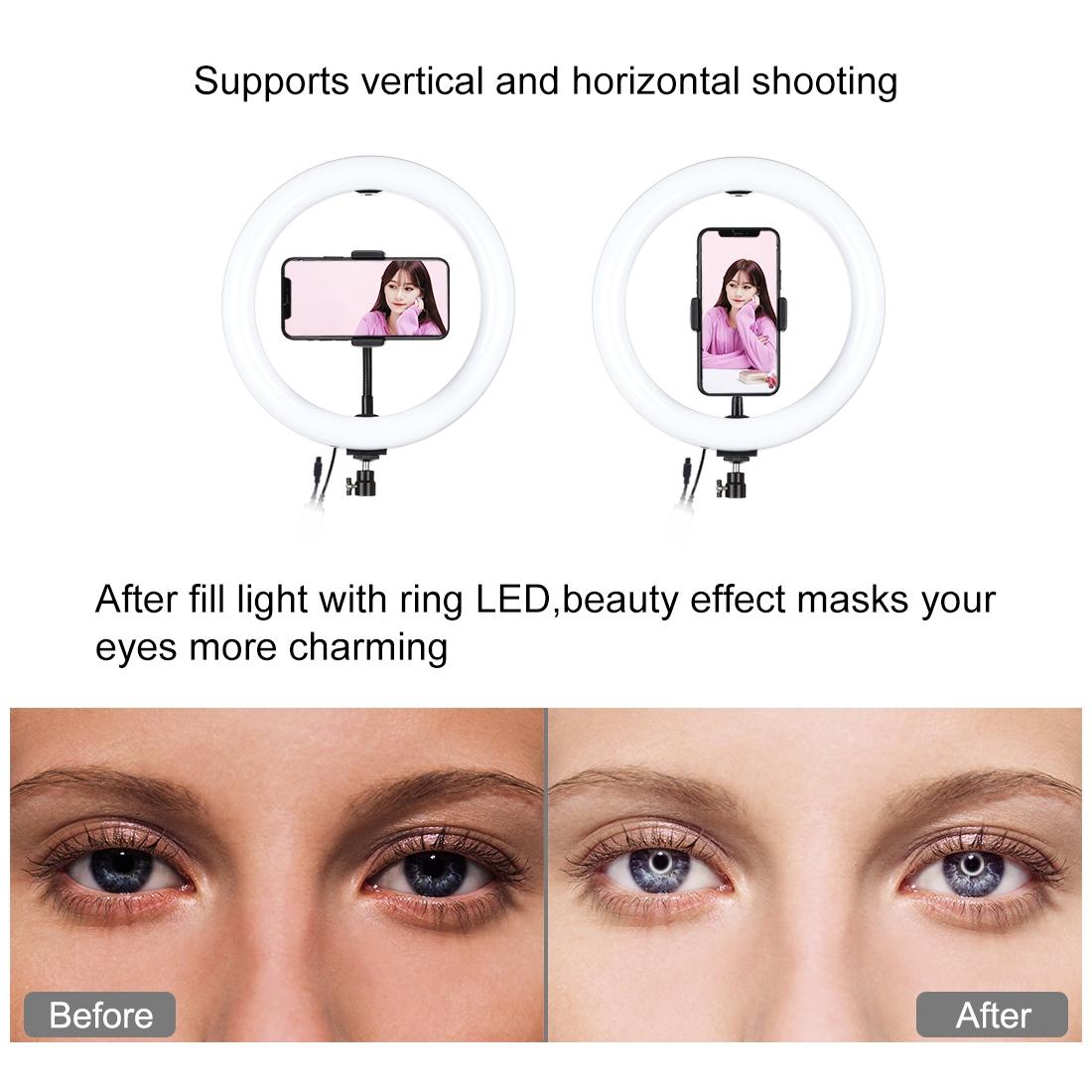 10.2 Usb Rgbw Led Ring Light with Tripod & Remote for Vlogging & Photography - Pink