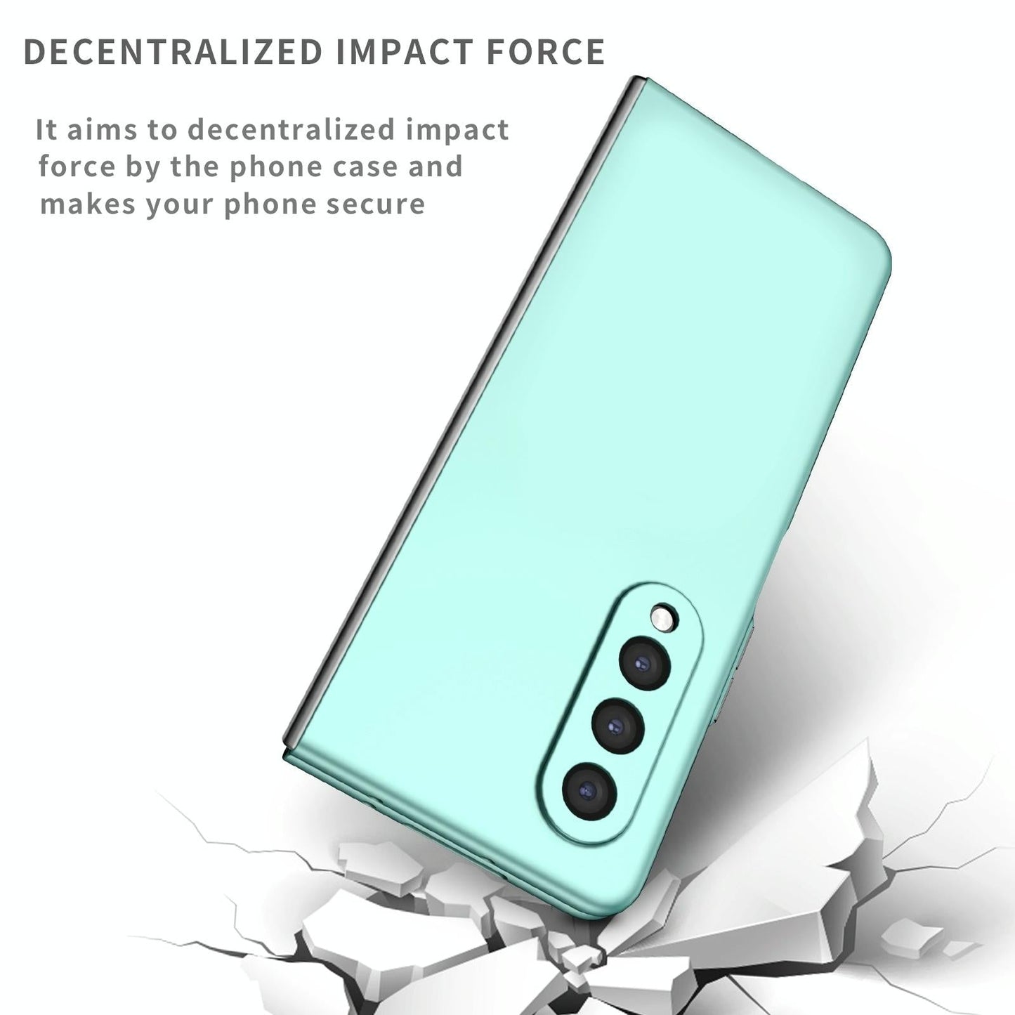 For Samsung Galaxy z Fold4 5G Foldable Armor Phone Case - Compact and Durable - Dark Blue