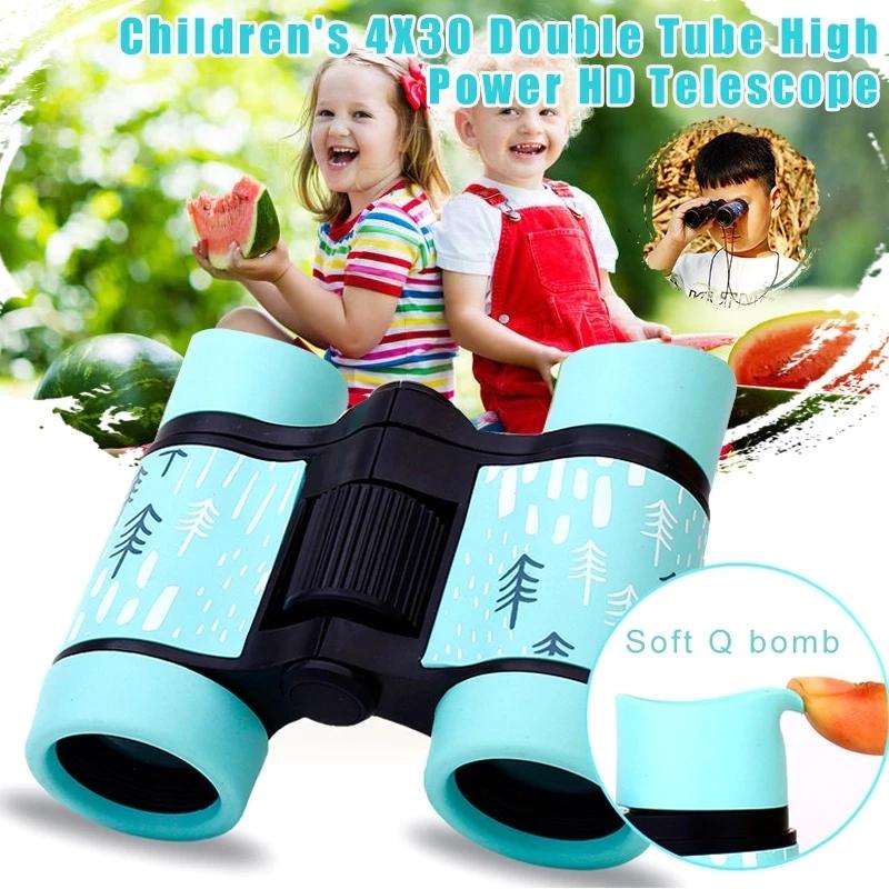 Children's Bird Watching Binoculars - 4x30 Perfect Gift - Rain Season Pink
