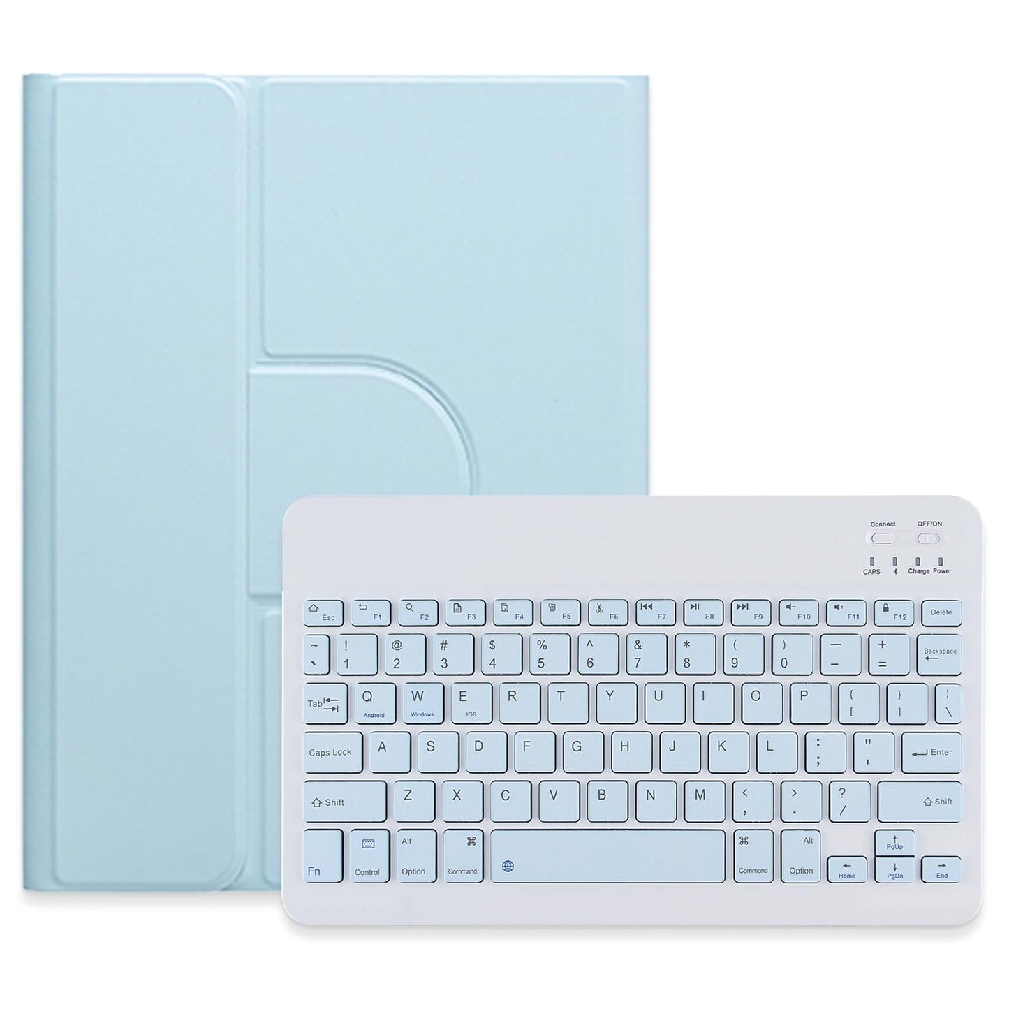 360 Degree Rotatable Bluetooth Keyboard Leather Case - Square Button - Lavender Purple - For Ipad Air 2022 / Ipad Pro 11 2021