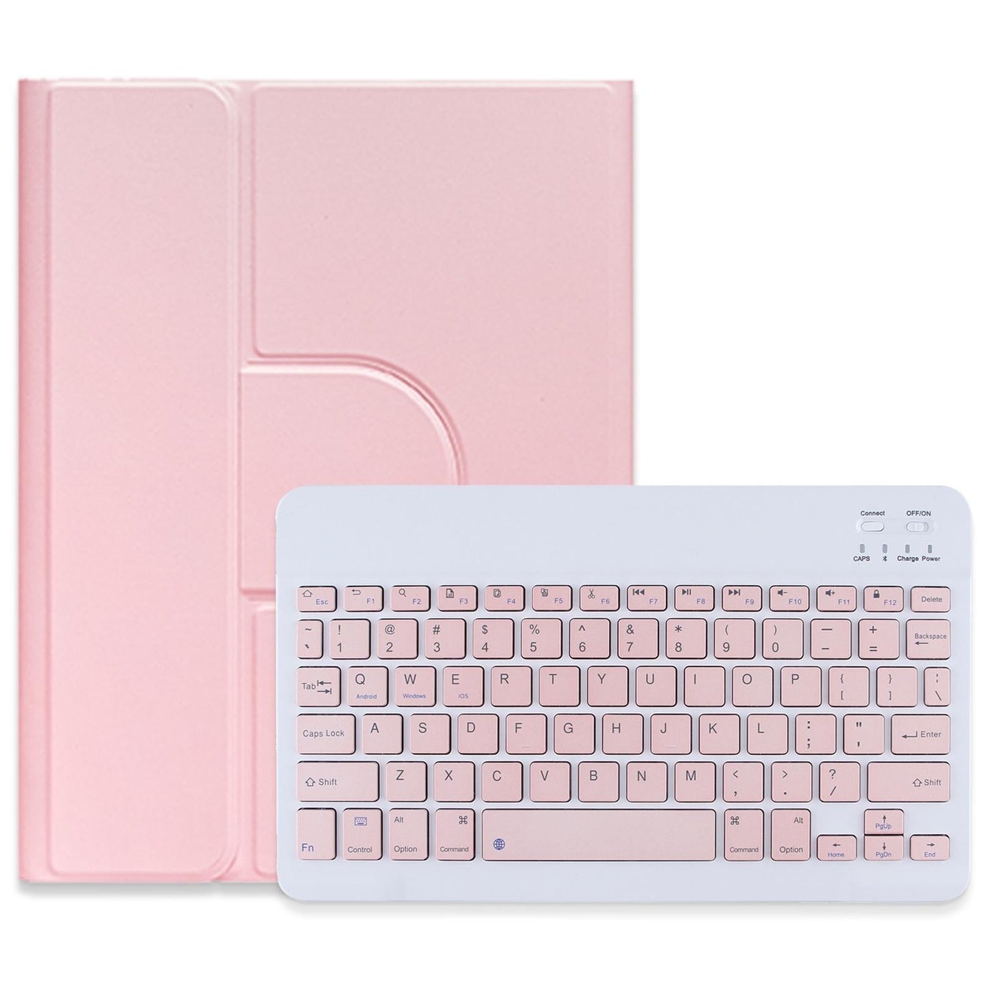 360 Degree Rotatable Bluetooth Keyboard Leather Case - Square Button - Lavender Purple - For Ipad Air 2022 / Ipad Pro 11 2021
