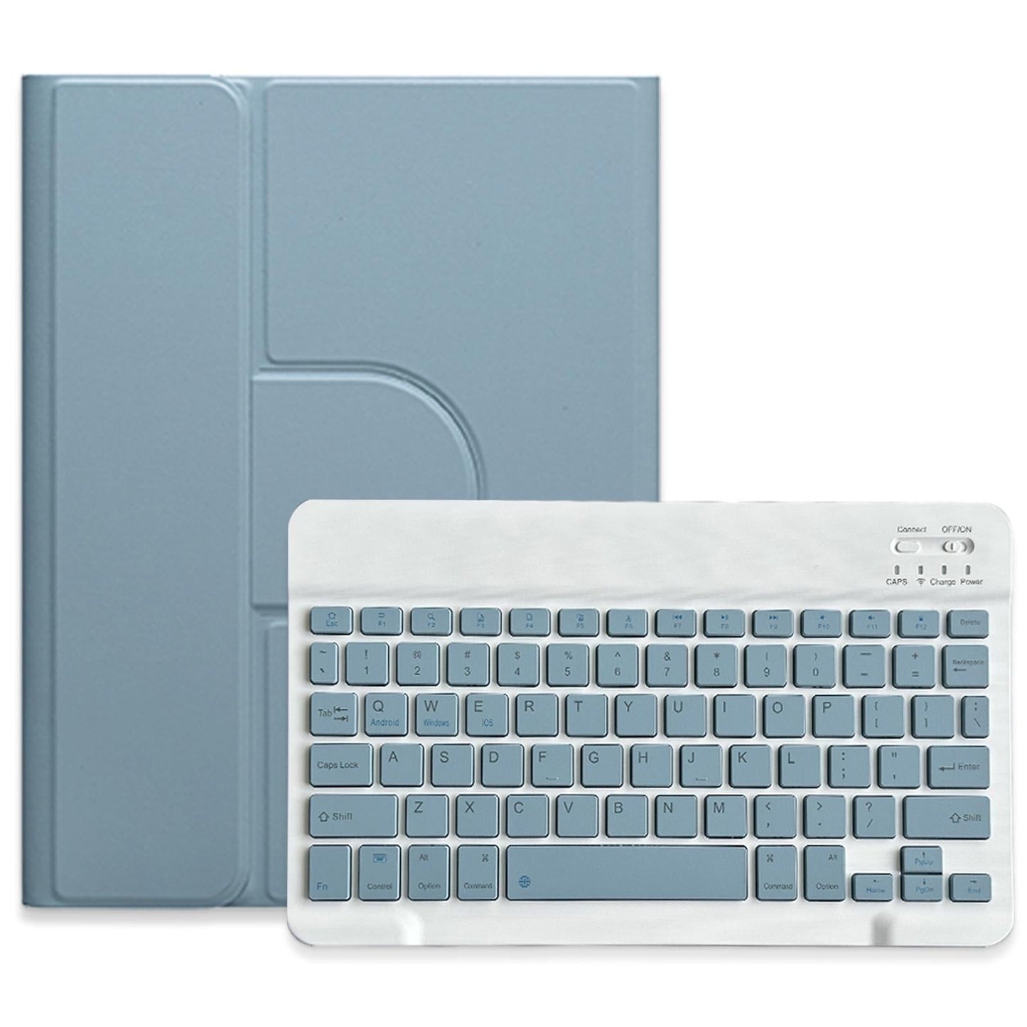 360 Degree Rotatable Bluetooth Keyboard Leather Case - Square Button - Lavender Purple - For Ipad Air 2022 / Ipad Pro 11 2021