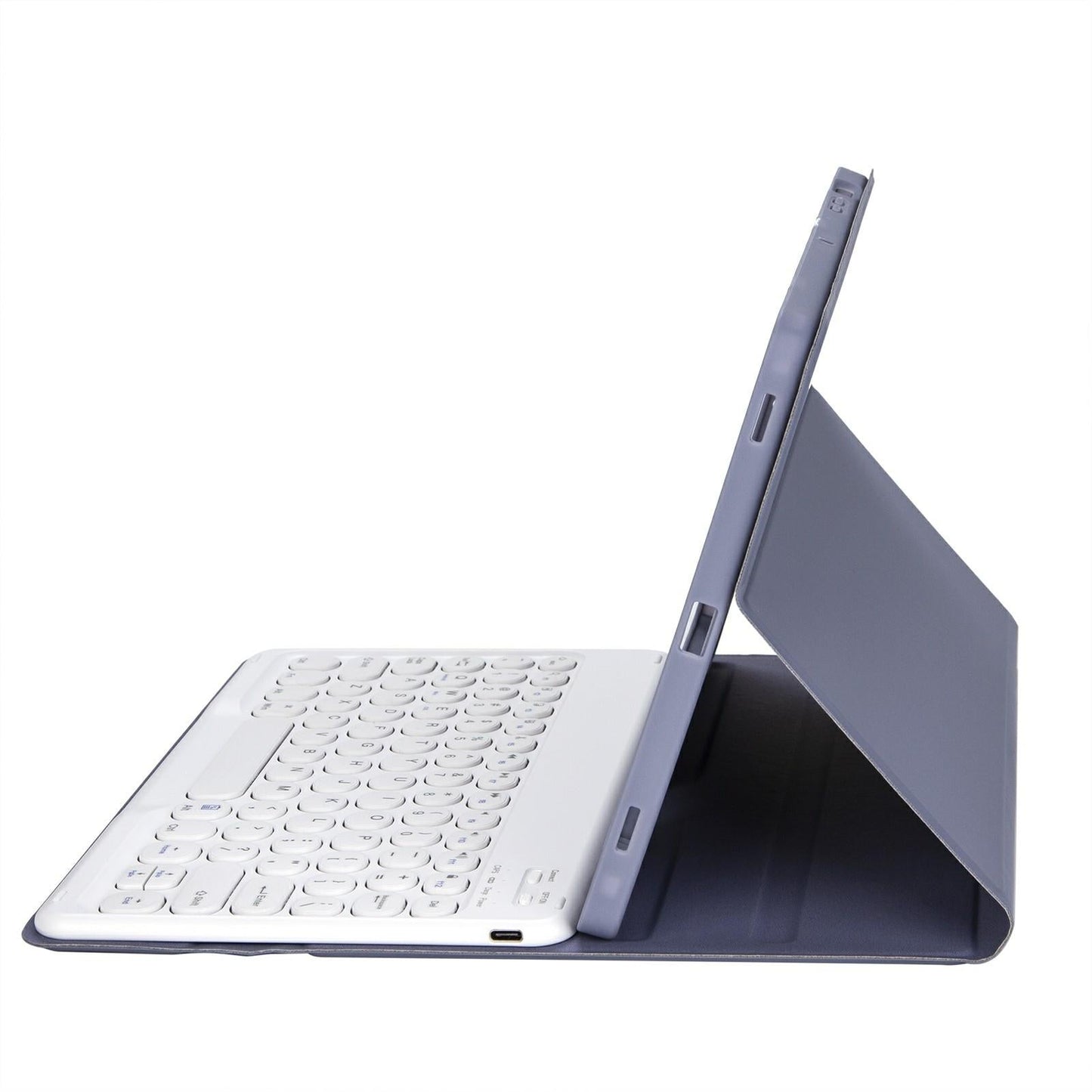 2022 Ipad 10.9 Bluetooth Keyboard Leather Case With Pen Slot - Lambskin Texture - Pink
