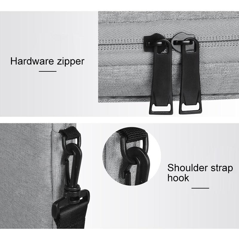 13.3 Inch Hidden Portable Strap One-shoulder Handbag - Waterproof Oxford Cloth - Dark Gray