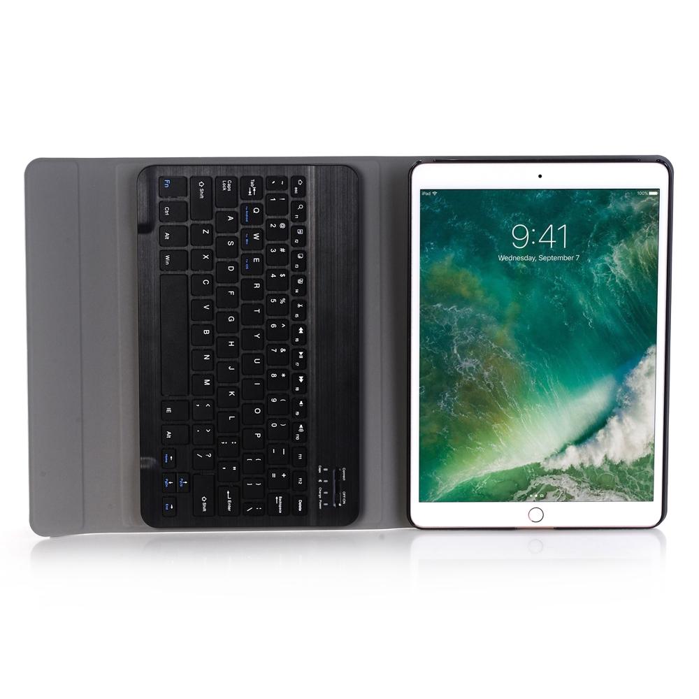 Ultra-Thin Bluetooth Keyboard Leather Case For Ipad Air / Pro 10.5 With Holder - Rose Gold